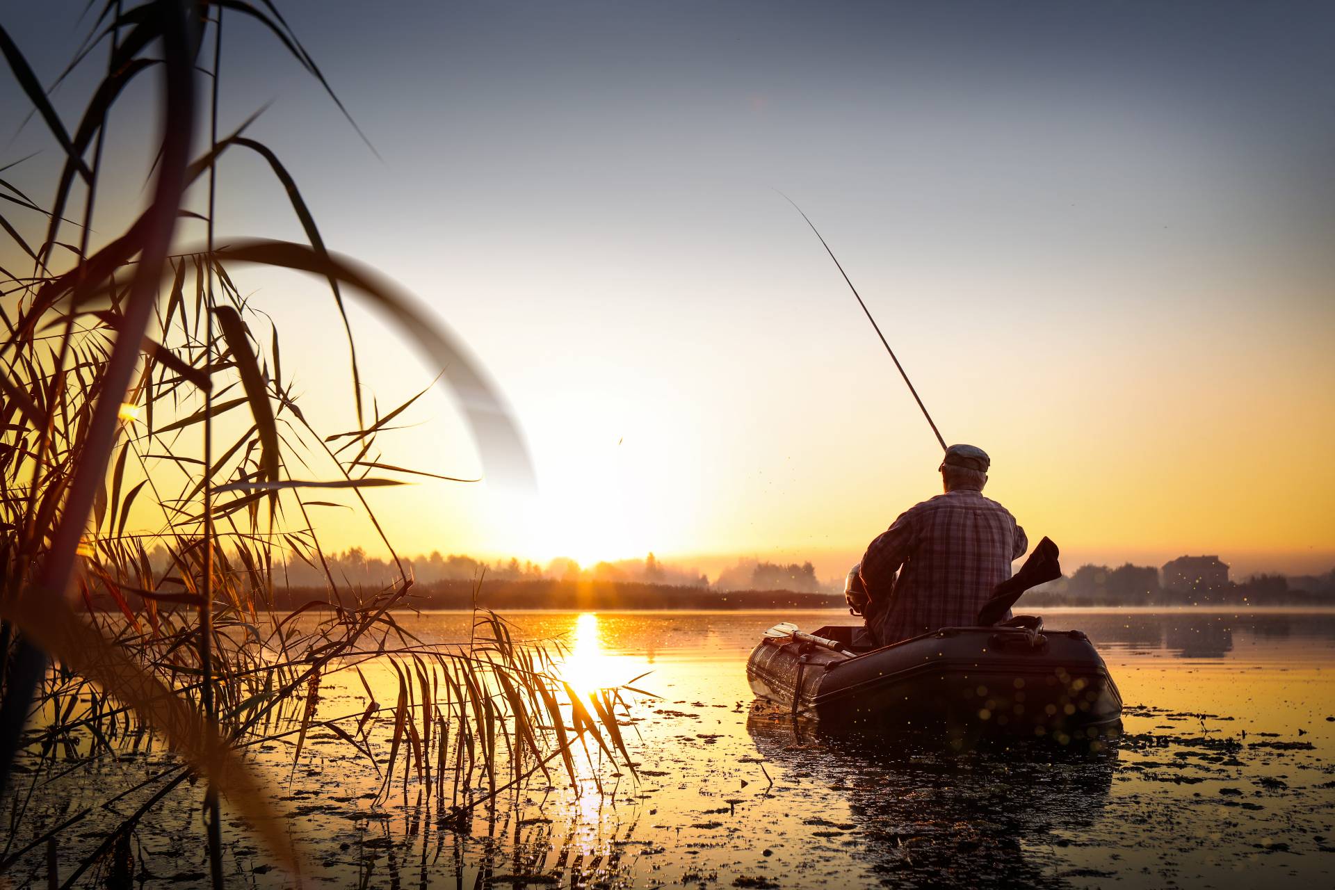 man fishing